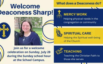 Welcome Deaconess Sharp!