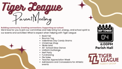 Tiger League Parent Meeting