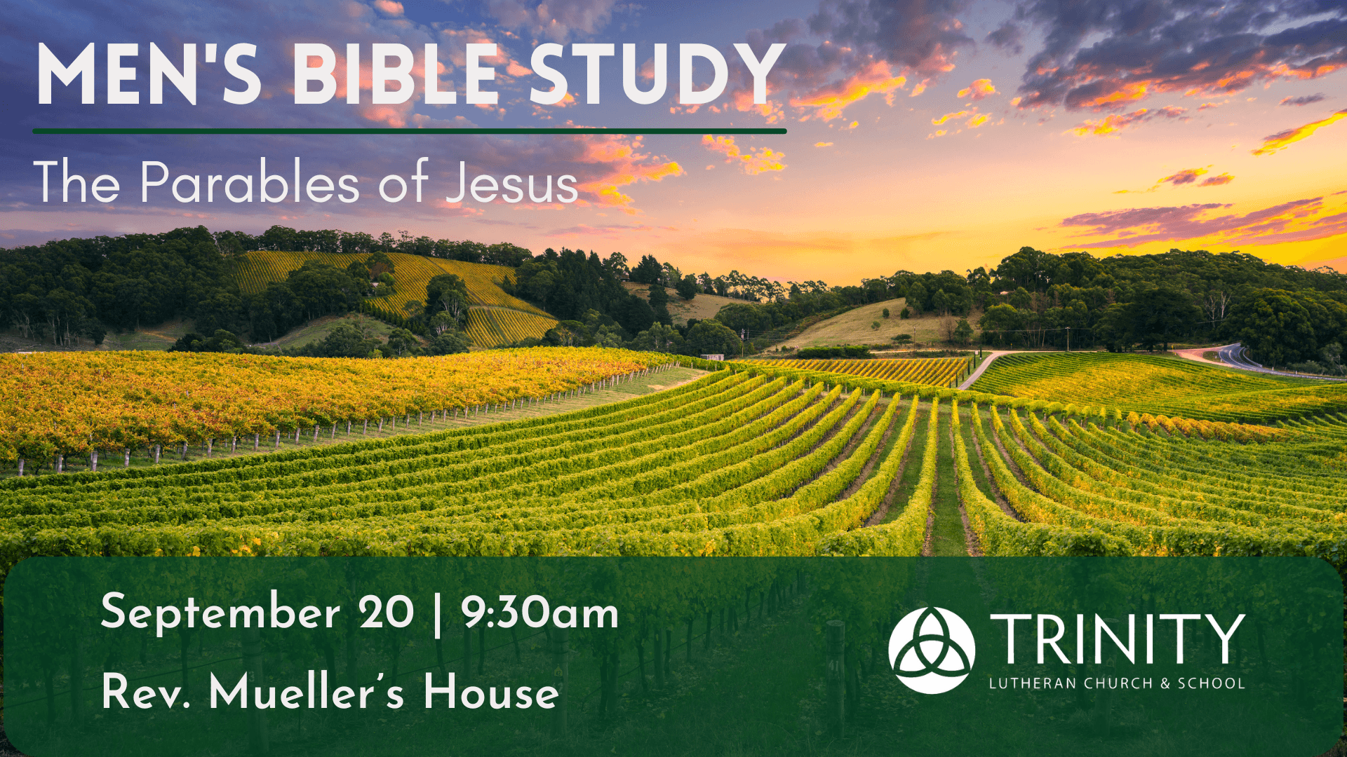 Men’s Bible study Sept