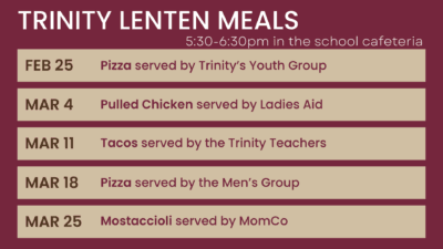 Lenten Meals