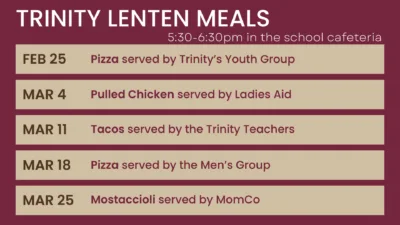 Lenten Meals